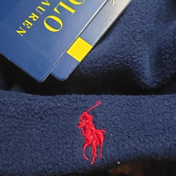 Nwt polo ralph lauren infant hat and gloves set new boys - Picture 2 of 2